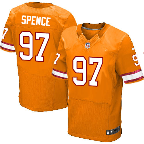 Men's Elite Akeem Spence Nike Jersey Orange Alternate - #97 NFL Tampa Bay Buccaneers